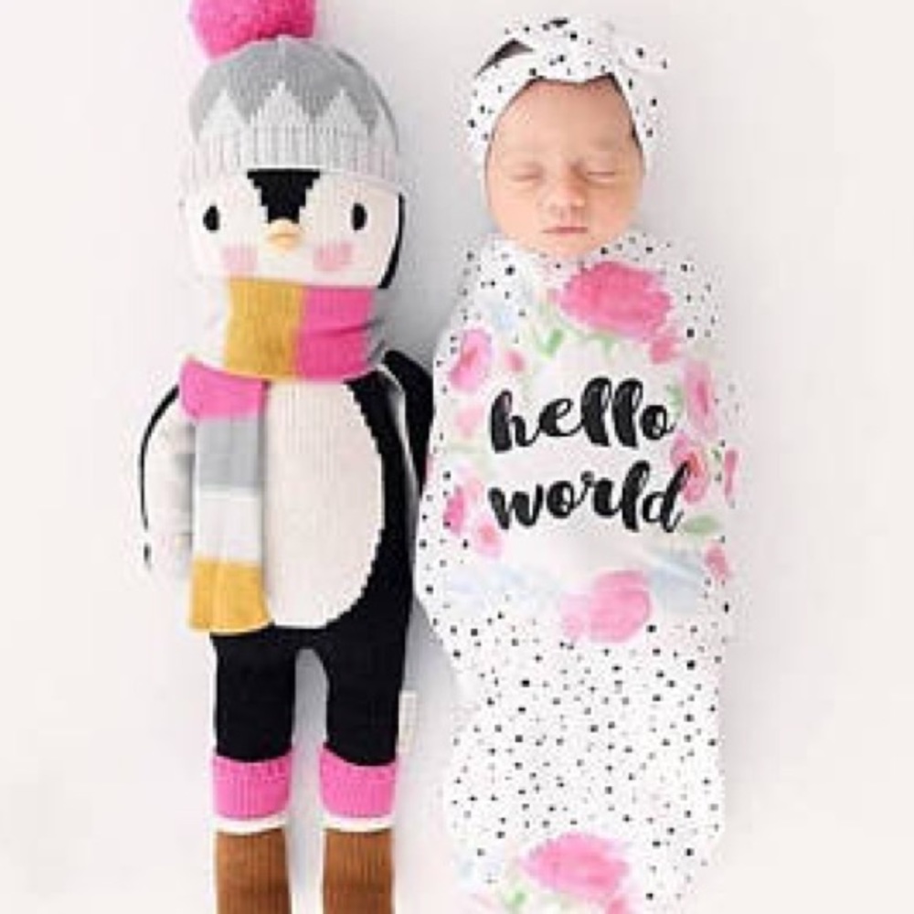 SOLD Fawn and Sage/ Mint & Arrows Cocoon Swaddle